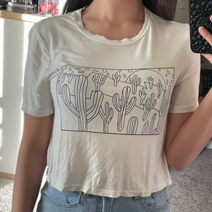 Size XS Romwe Cactus Crop Top